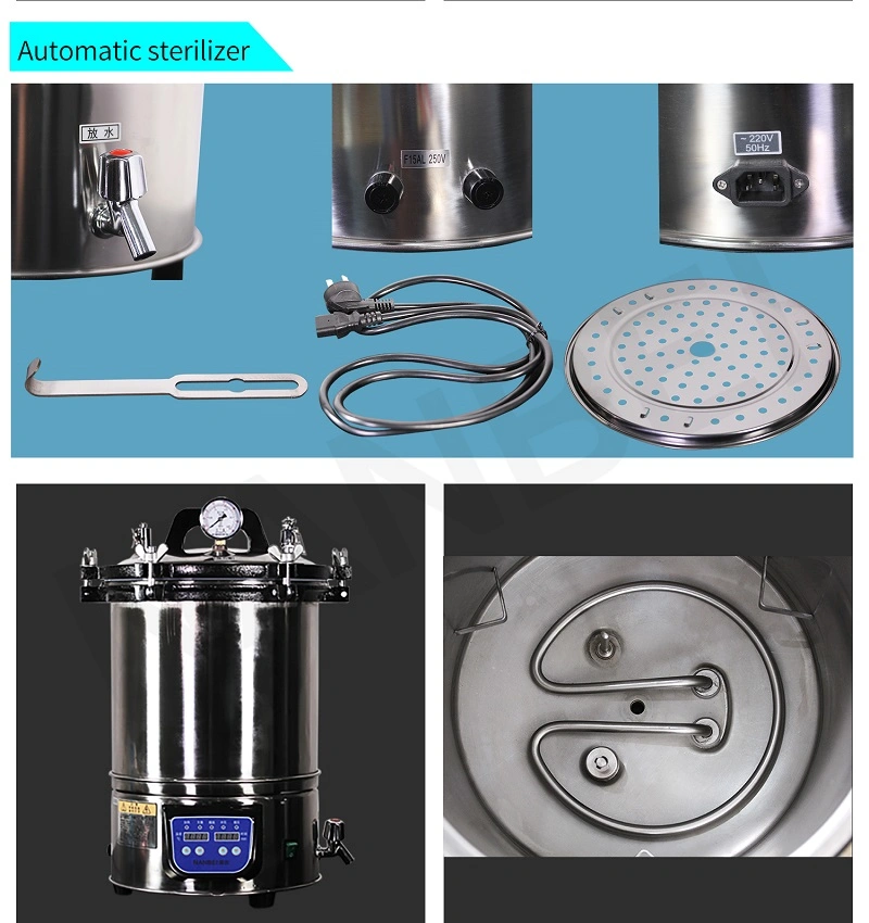 Portable Stainless Steel Steam Sterilizer Autoclave with Ce